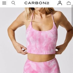 NWT Carbon38 Pink Tie Dye Ribbed Cami